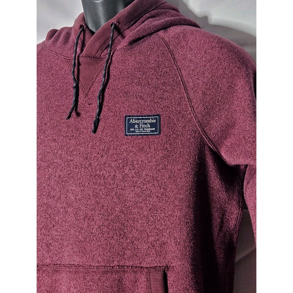 Abercrombie Fitch Men's Maroon Hoodie Sweatshirt Size Small